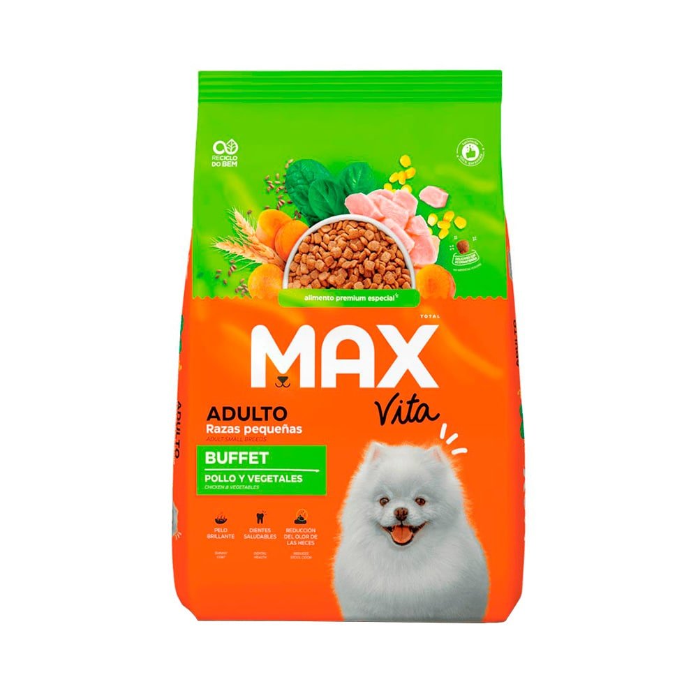 Max Vita Razas Pequeñas Pollo Y Vegetales